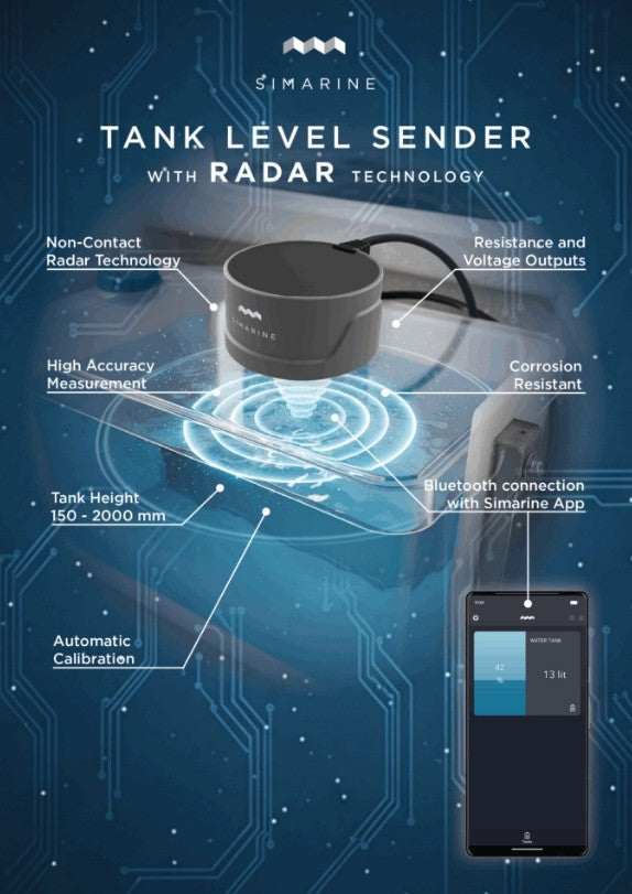 Simarine STR2 Radar Tank Level Sender (NMEA 2000)
