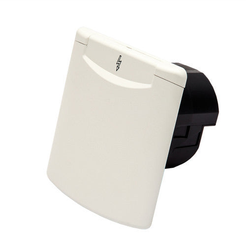 FAWO 240V Mains Inlet with Magnetic Lid & Rear Mounting Plate Kit